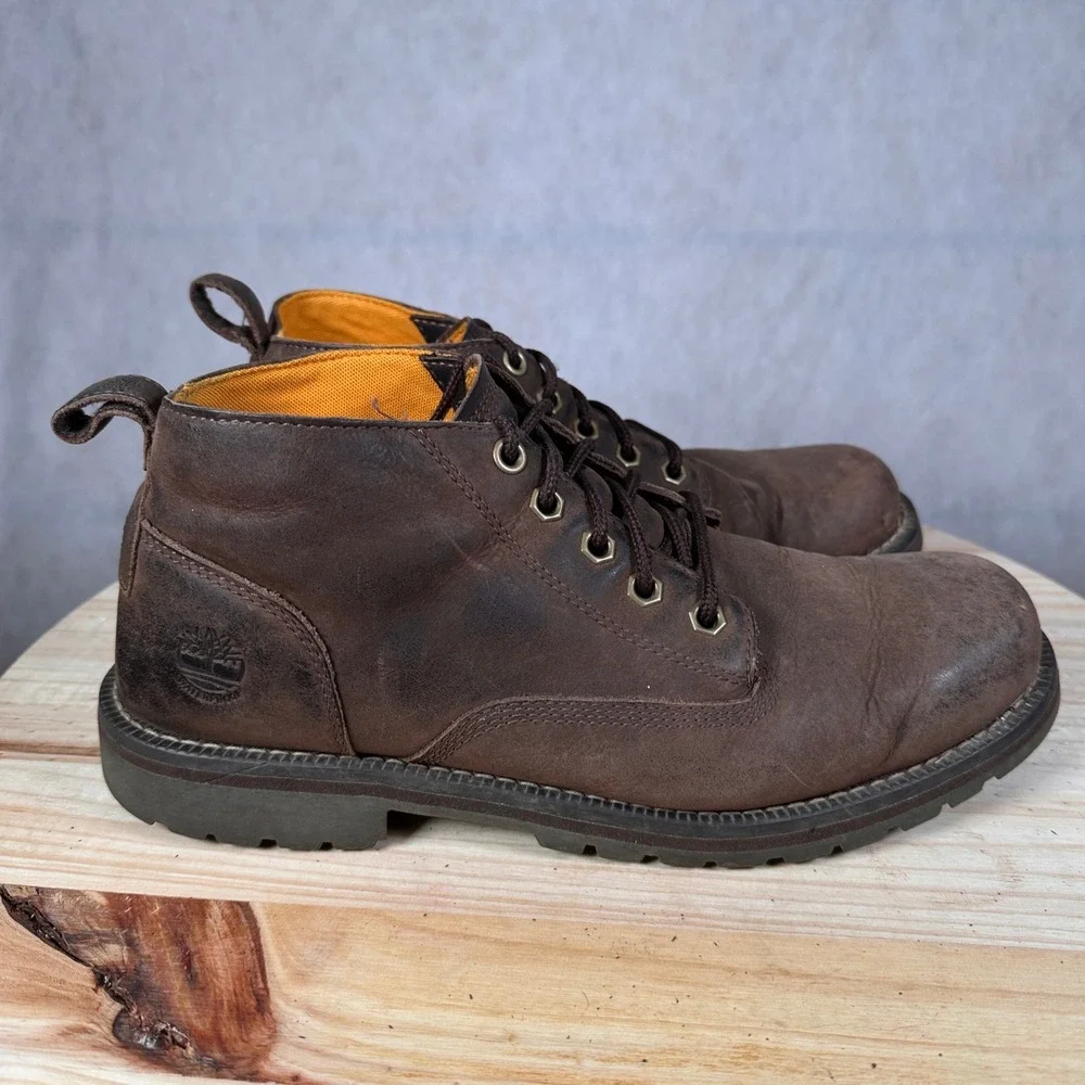 Timberland Larchmont II Chukka Boots Mens 10 Dark Brown Waterproof Leather A44MG